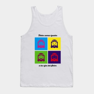 jesus, cristo, dios, jesuscristo, pop art, popart, vector, dibujo, cristianismo, cristiano Tank Top